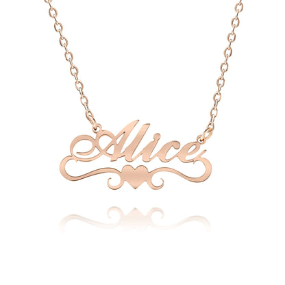 Personalized Necklace with Heart