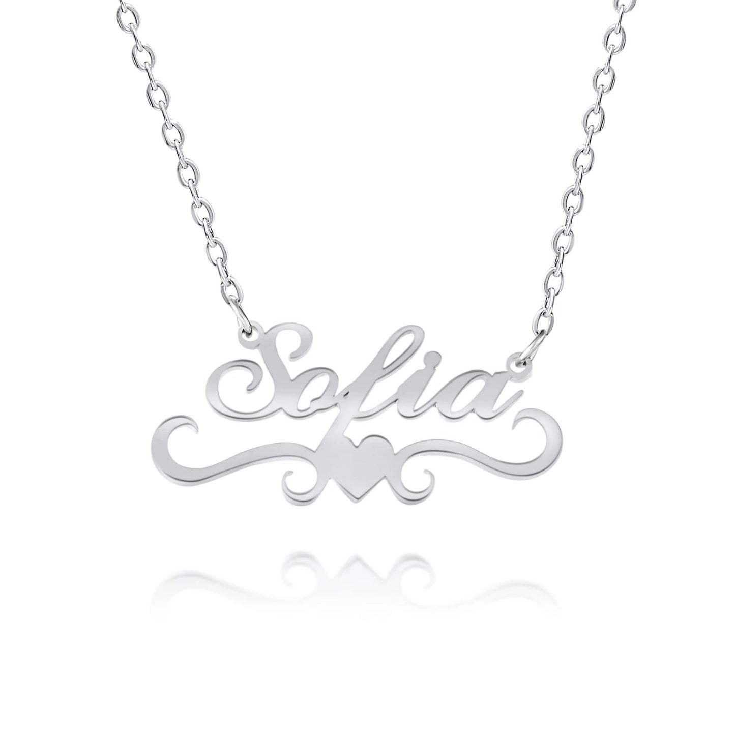 Personalized Necklace with Heart