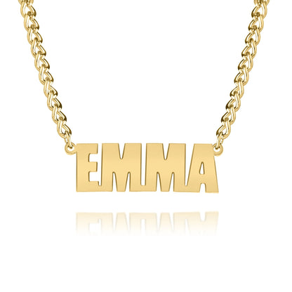 Personalized Name Necklace with Bold Chain
