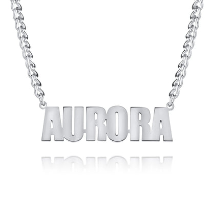 Personalized Name Necklace with Bold Chain
