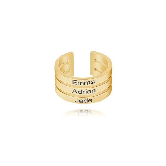 Personalized Three-Name Ring