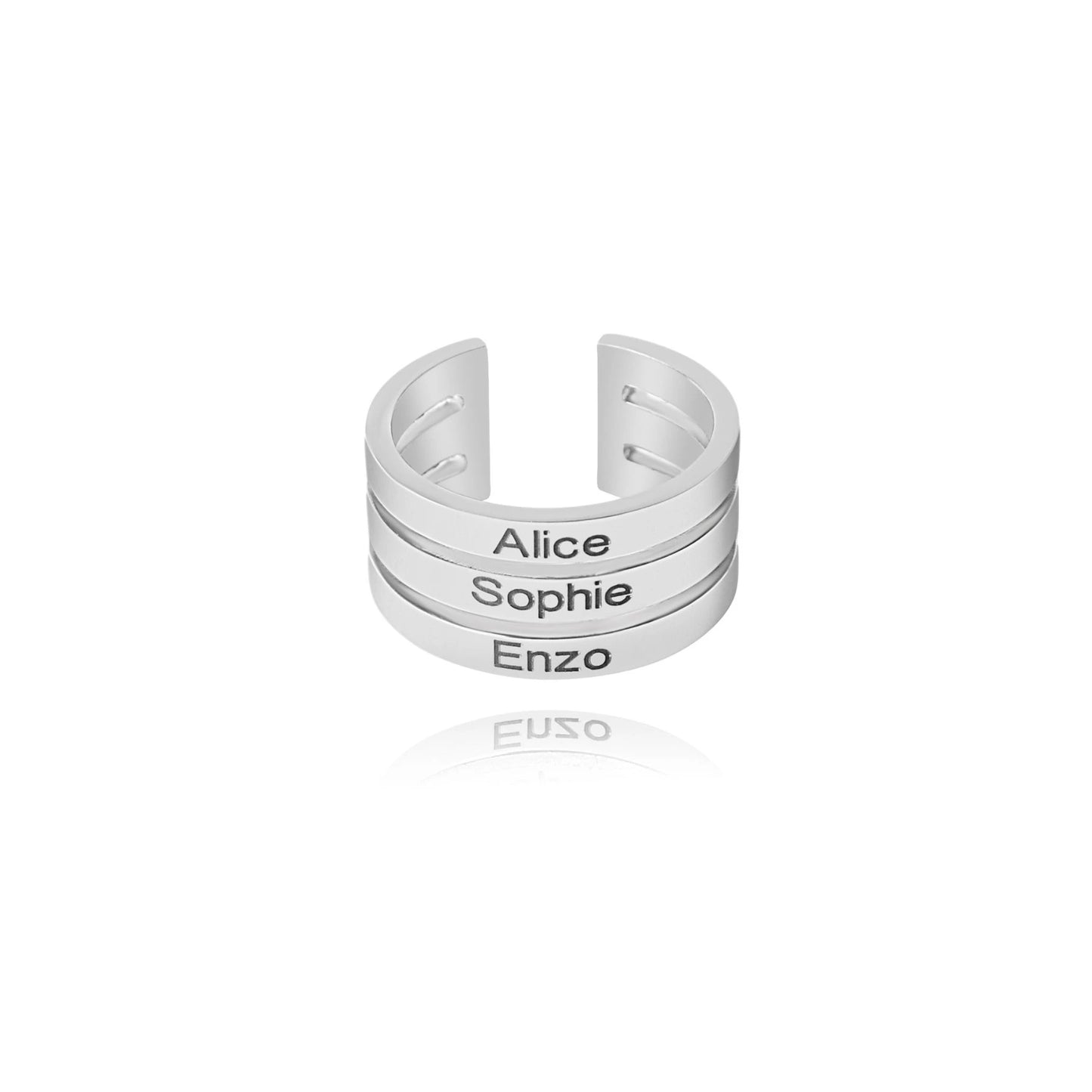 Personalized Three-Name Ring
