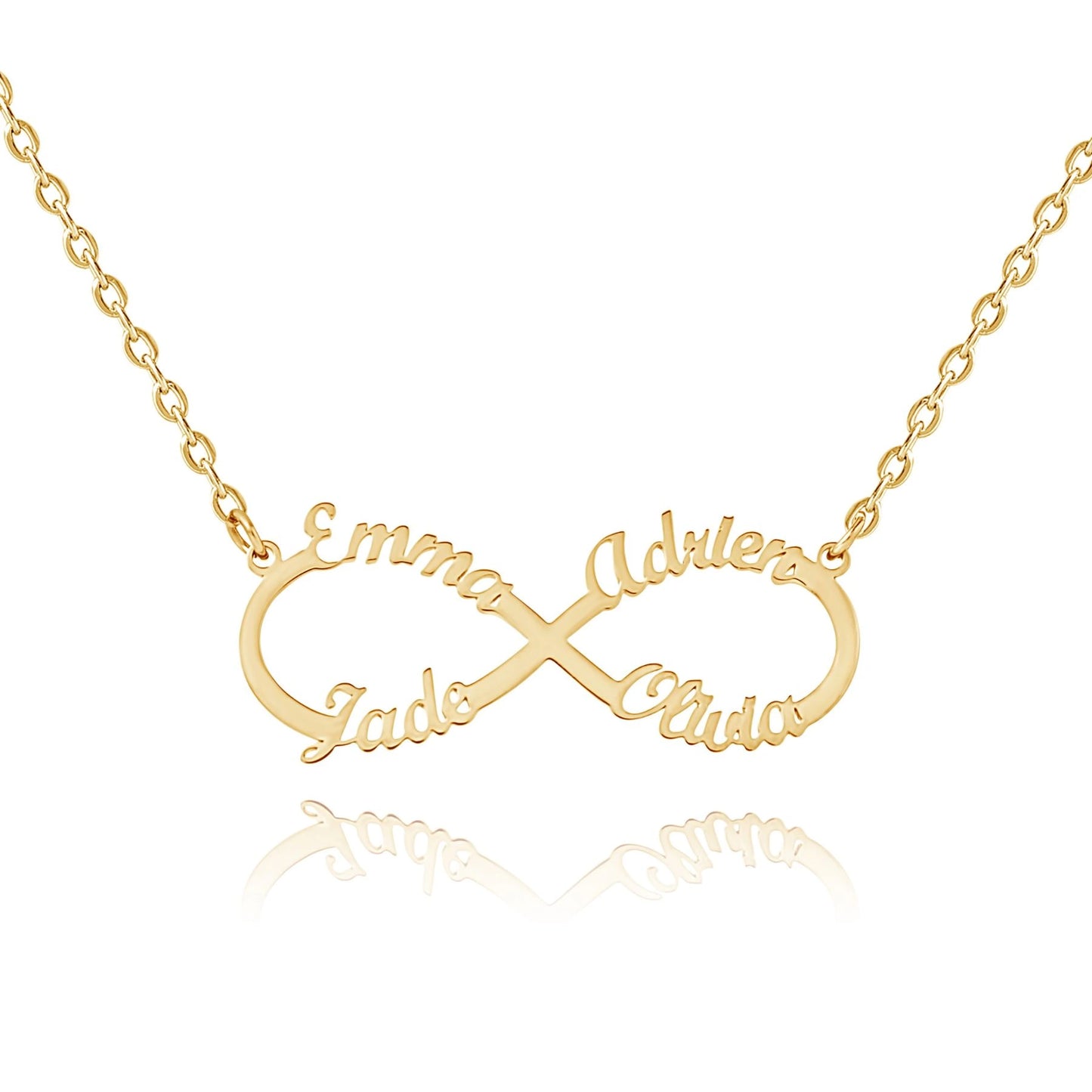 Personalized Infinity 4-Name Necklace