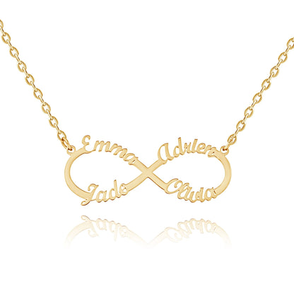 Personalized Infinity 4-Name Necklace
