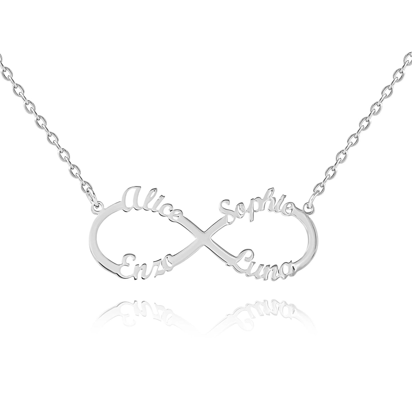 Personalized Infinity 4-Name Necklace