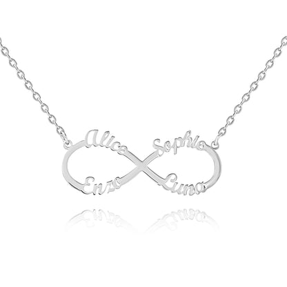 Personalized Infinity 4-Name Necklace
