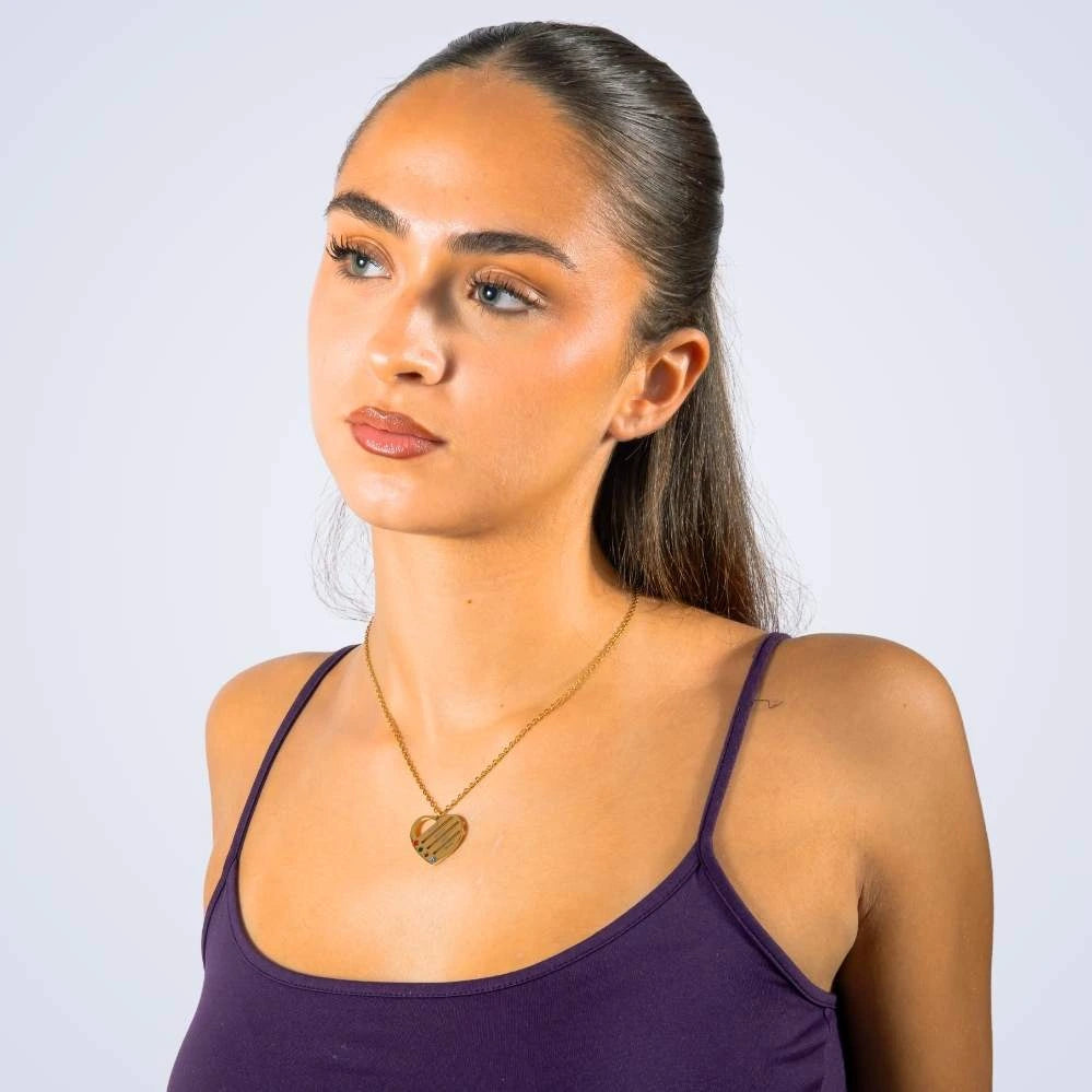 Collier Coeur Personnalisé avec Pierre de Naissance