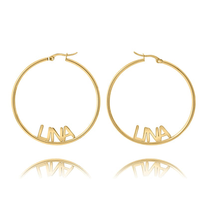 Personalized Closed Hoop Earrings