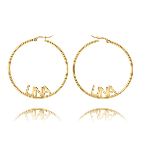 Personalized Closed Hoop Earrings