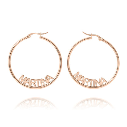 Personalized Closed Hoop Earrings