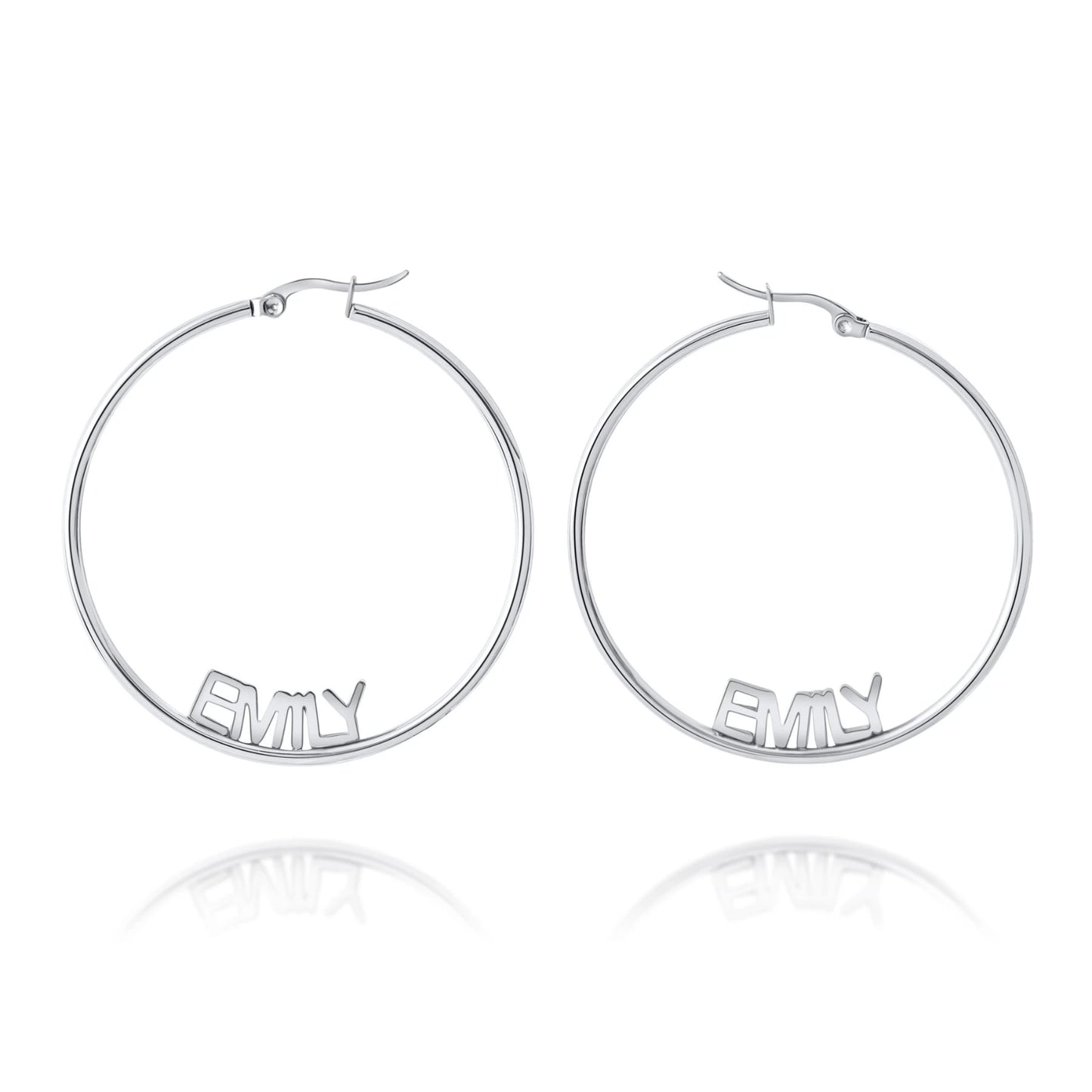 Personalized Closed Hoop Earrings