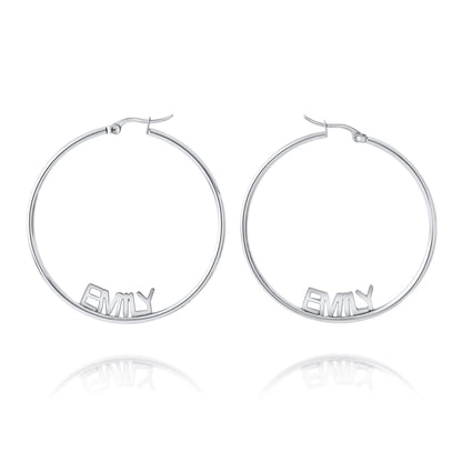 Personalized Closed Hoop Earrings