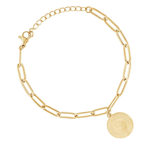 Personalized Sunburst Initial Bracelet