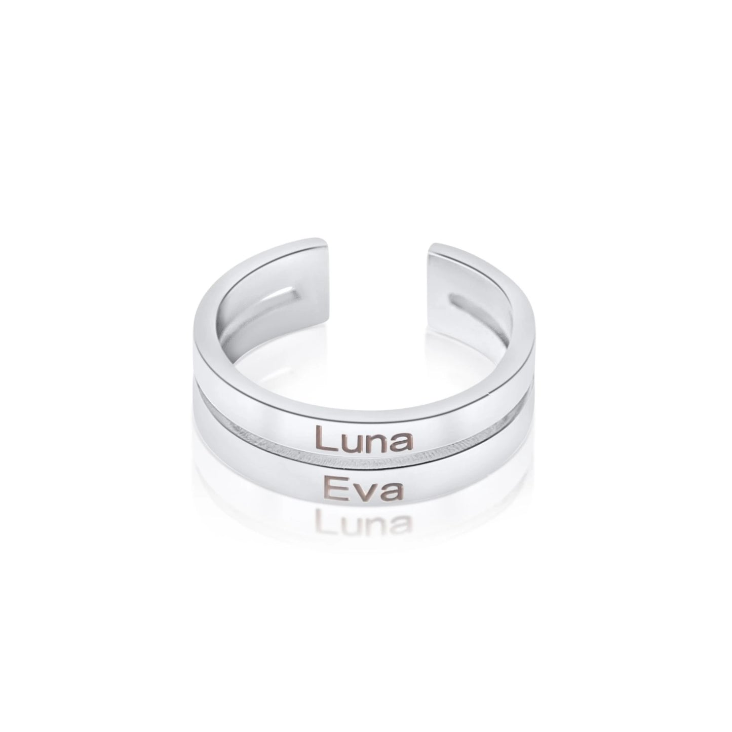 Personalized Open Two-Name Ring