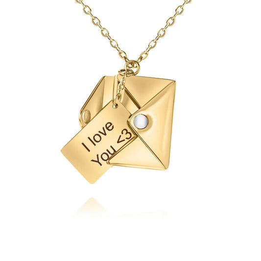 Personalized Love Letter & Envelope Necklace