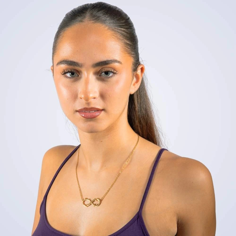 Collier Infini Double Coeur