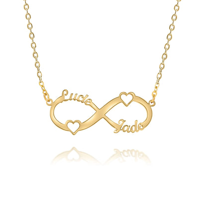 Double Infinity Double Heart Necklace