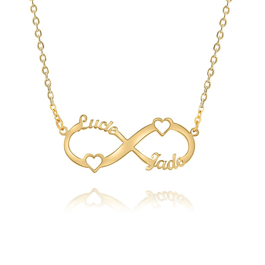 Double Infinity Double Heart Necklace