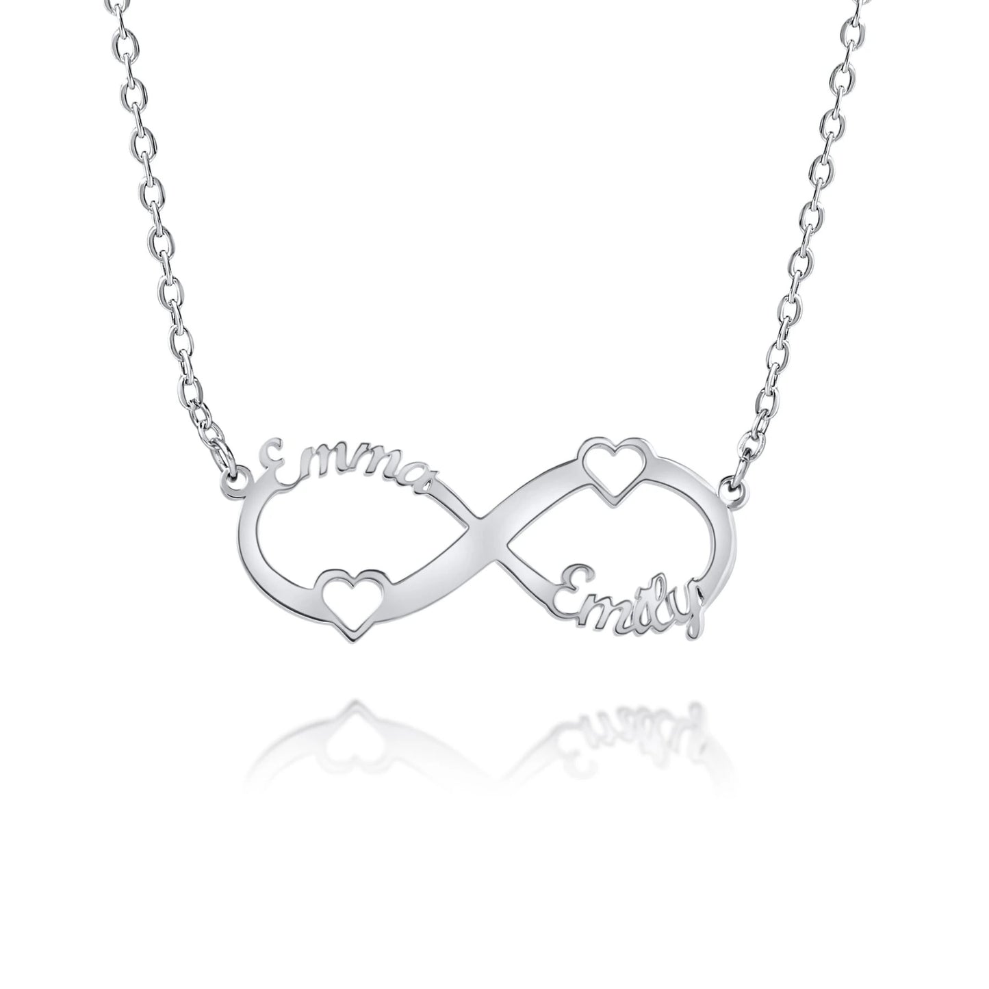 Double Infinity Double Heart Necklace