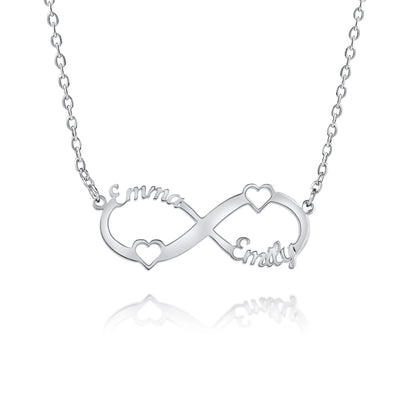 Double Infinity Double Heart Necklace