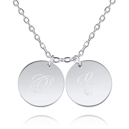 Personalized Engraved Initial Disc Pendant