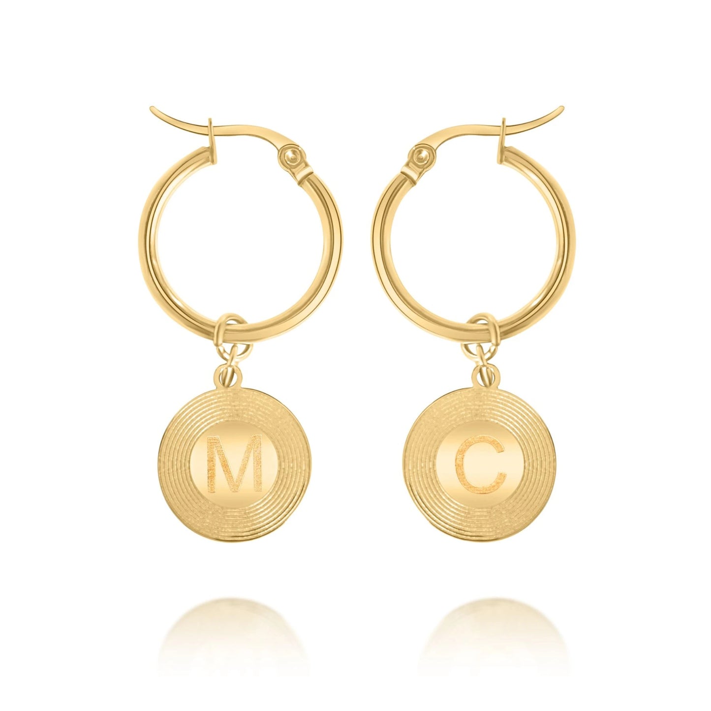 Personalized Sunburst Initial Earrings