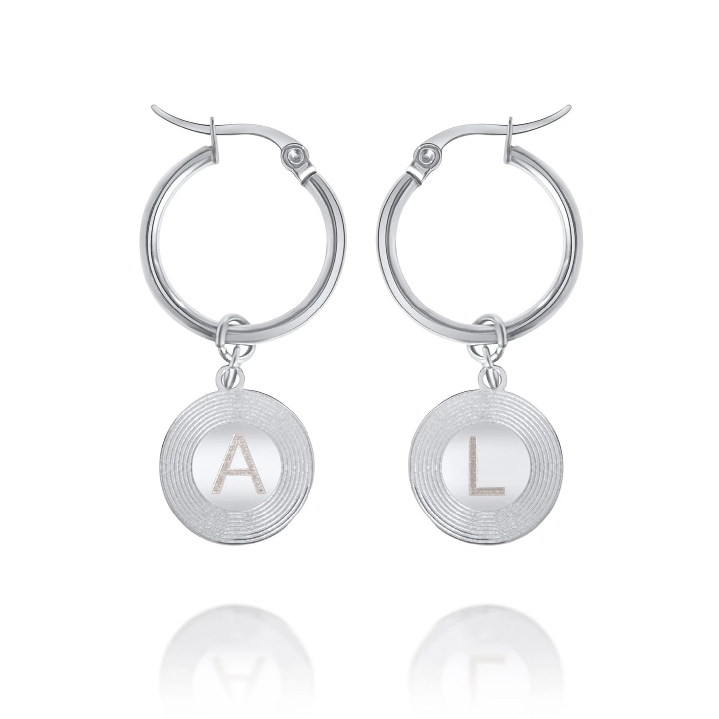 Personalized Sunburst Initial Earrings