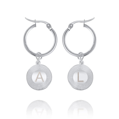 Personalized Sunburst Initial Earrings