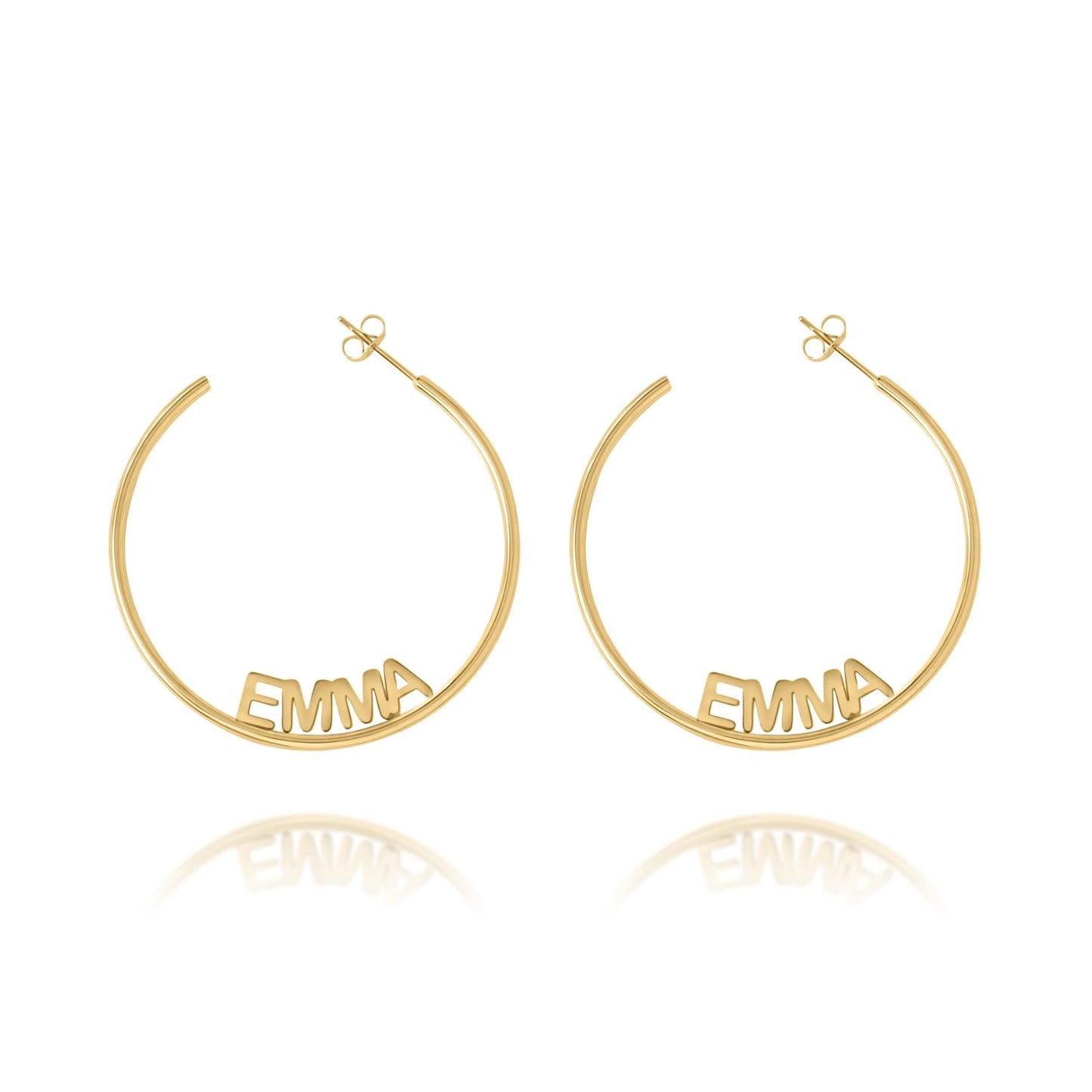 Personalized Open Hoop Earrings