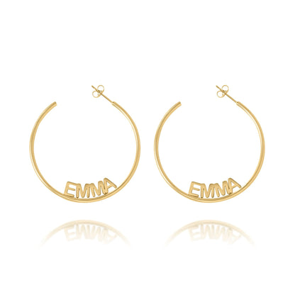 Personalized Open Hoop Earrings