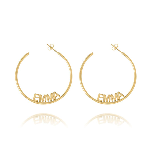Personalized Open Hoop Earrings