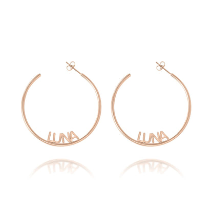 Personalized Open Hoop Earrings