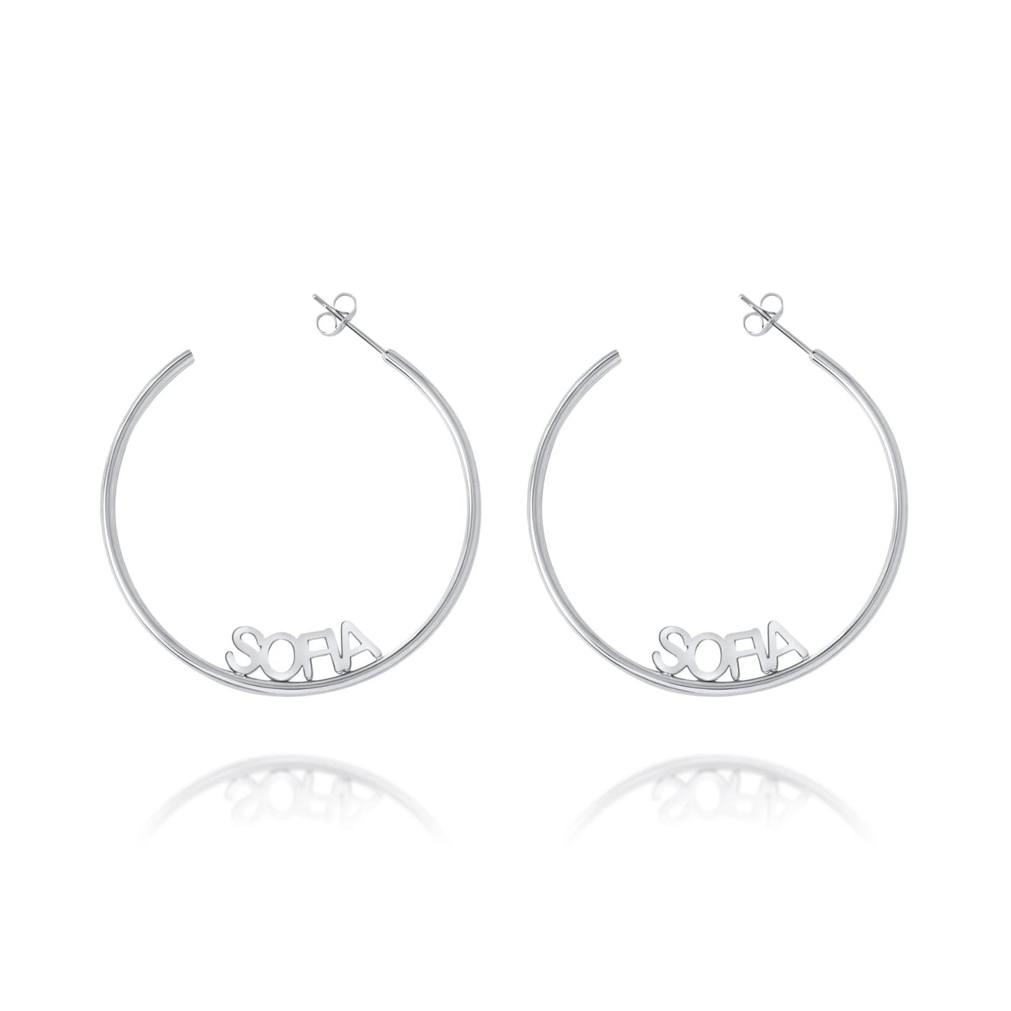 Personalized Open Hoop Earrings