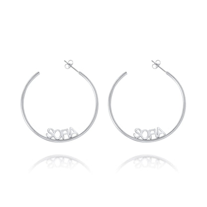 Personalized Open Hoop Earrings