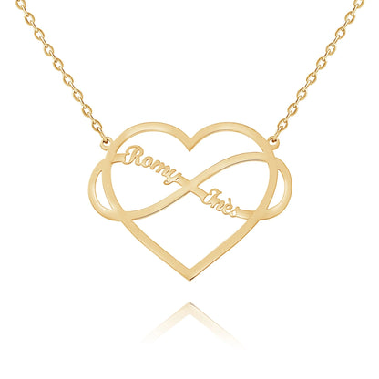 Personalized Infinity & Heart Necklace