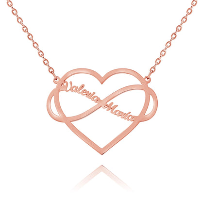 Personalized Infinity & Heart Necklace