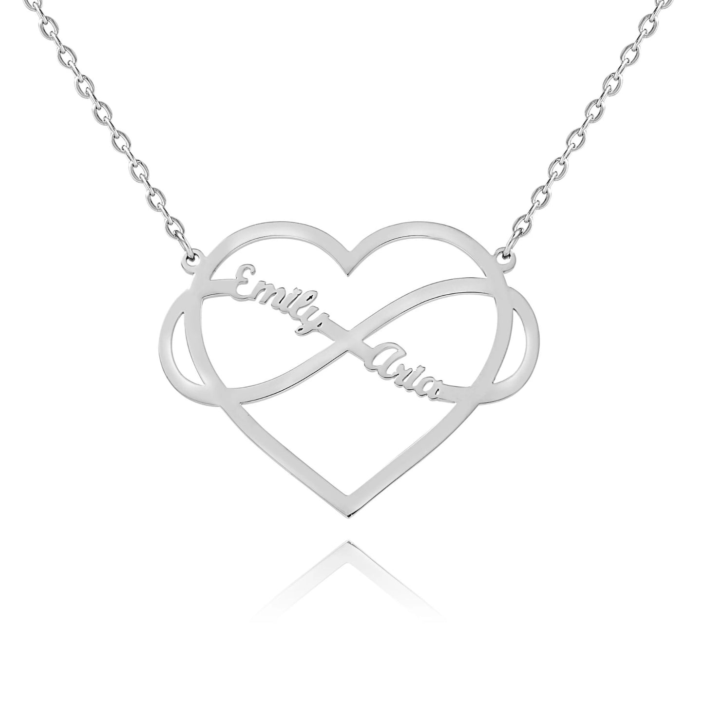 Personalized Infinity & Heart Necklace