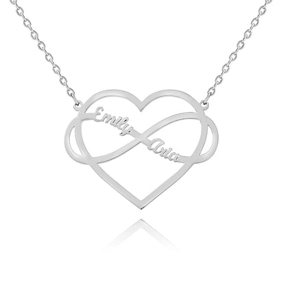 Personalized Infinity & Heart Necklace