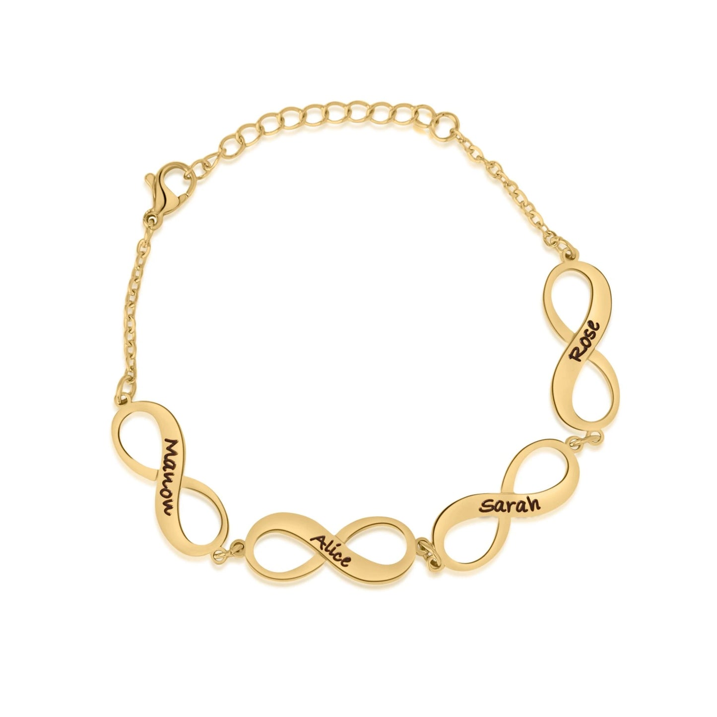 Personalized Bracelet with Infinity Charms