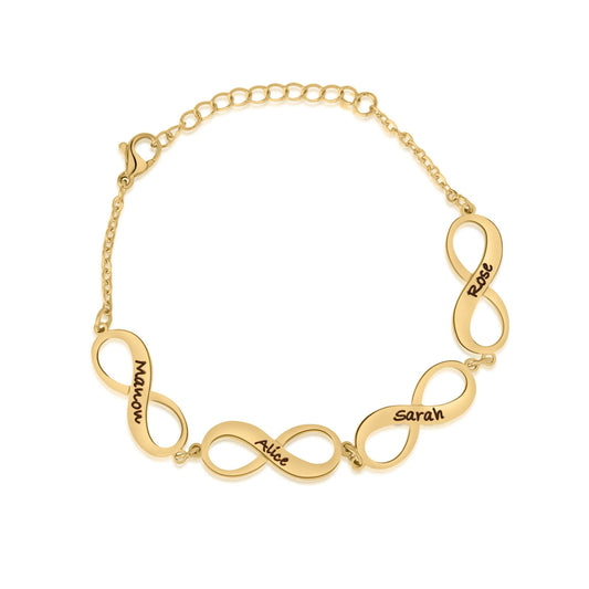 Personalized Bracelet with Infinity Charms