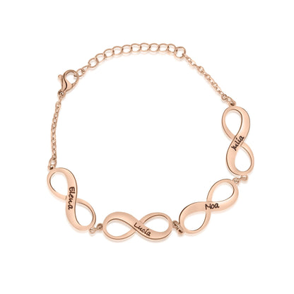Personalized Bracelet with Infinity Charms