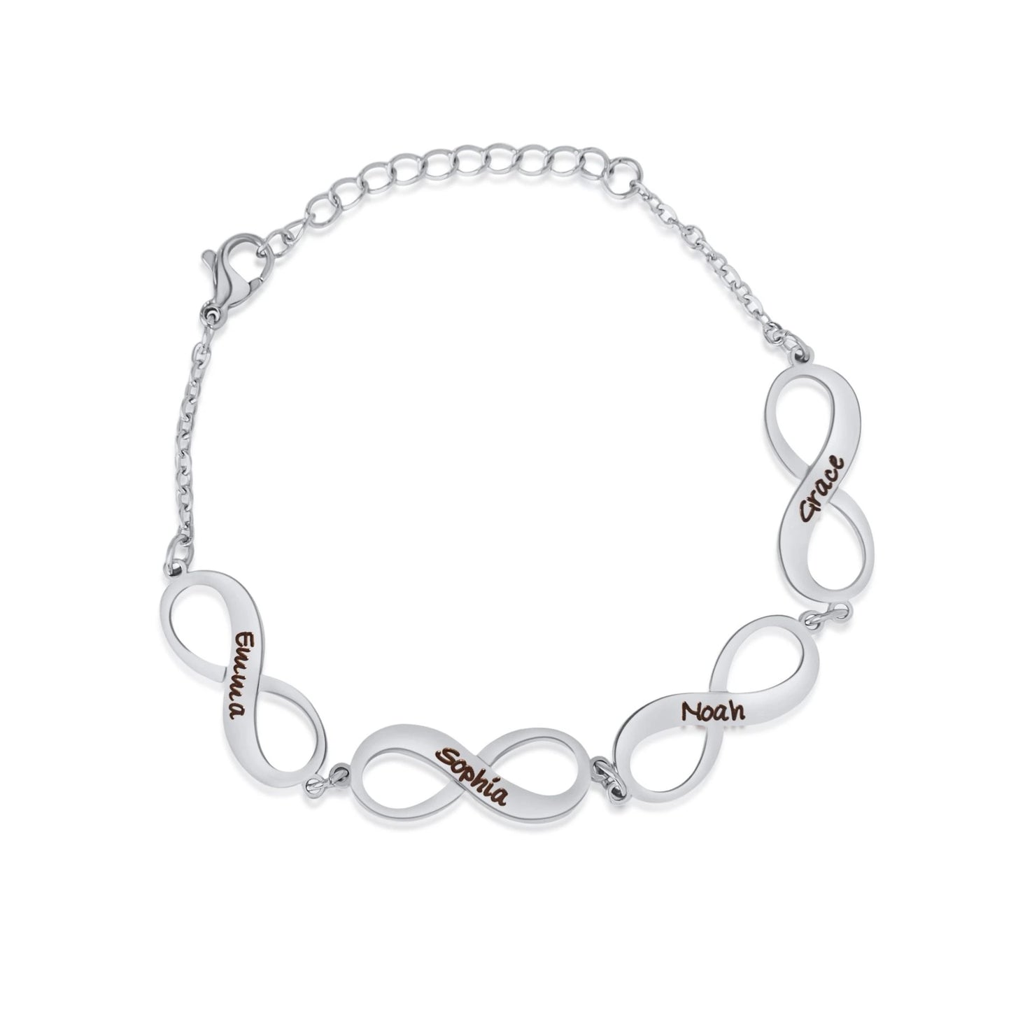Personalized Bracelet with Infinity Charms