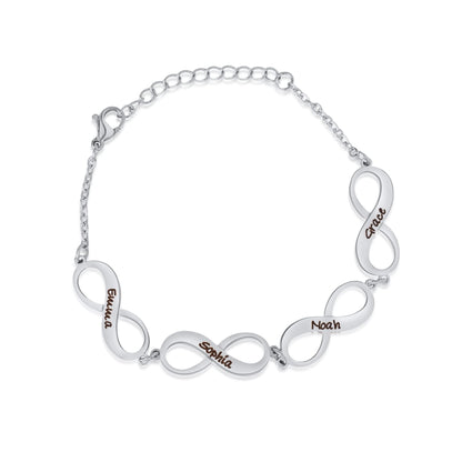 Personalized Bracelet with Infinity Charms
