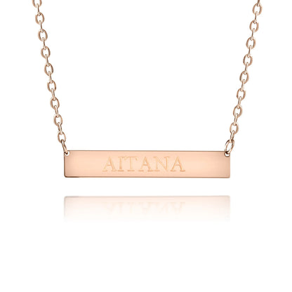 Personalized Engraved Nameplate Necklace