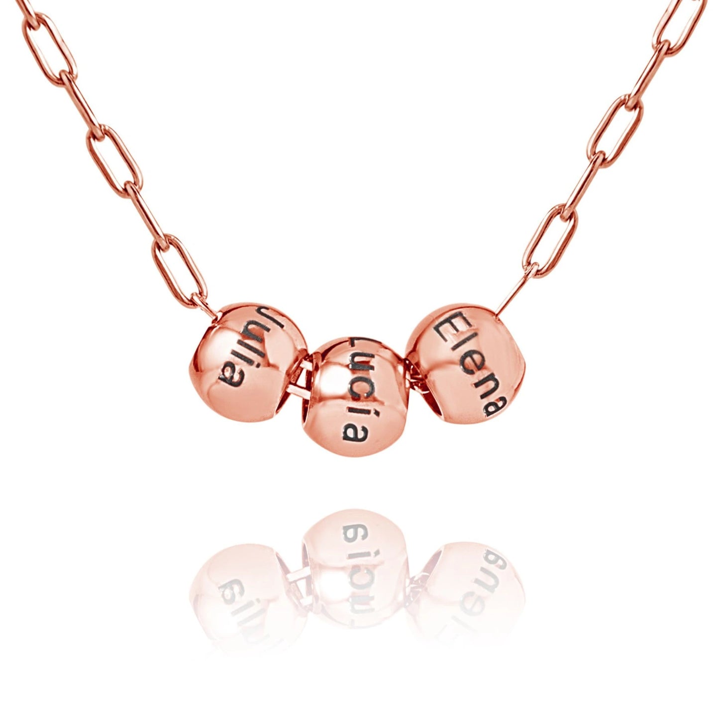 Beaded Chain Necklace with Name