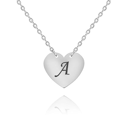 Personalized Heart Necklace with Initial