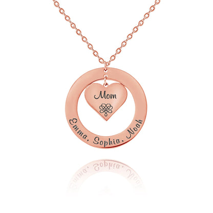 Personalized Heart-in-Circle Pendant