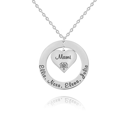 Personalized Heart-in-Circle Pendant