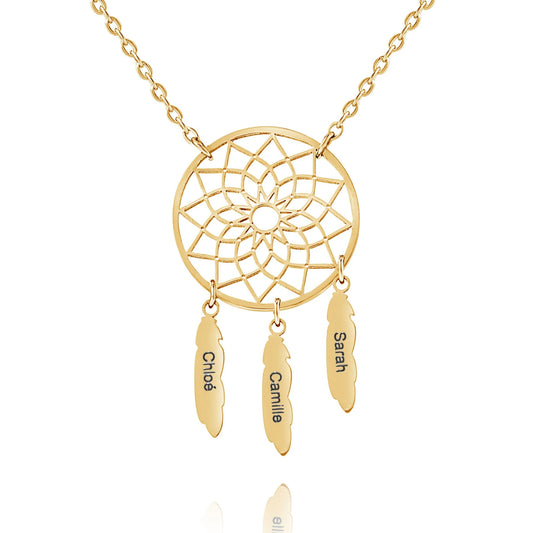 Personalized Dreamcatcher Name Necklace