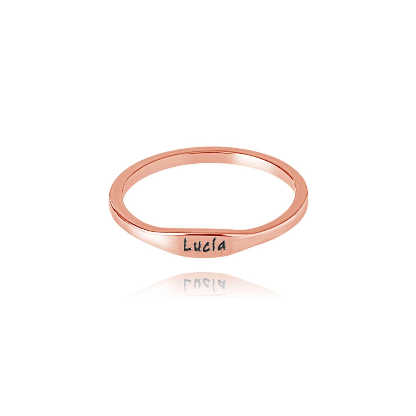 Engraved Thin Name Ring